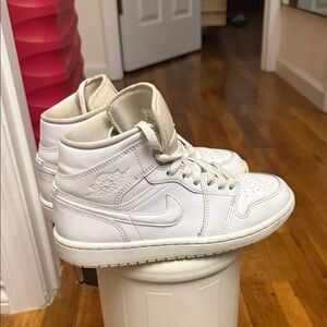 Nike White High-Top Athletic Shoes